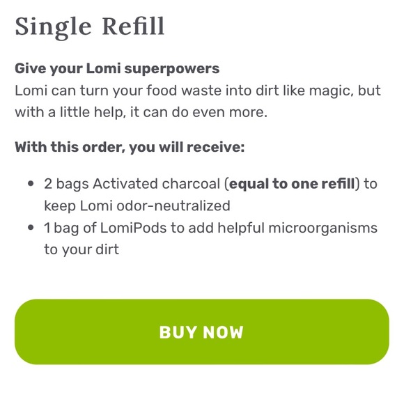 lomi Kitchen Lomi Home Composter Charcoal Pods And Tablets Refill